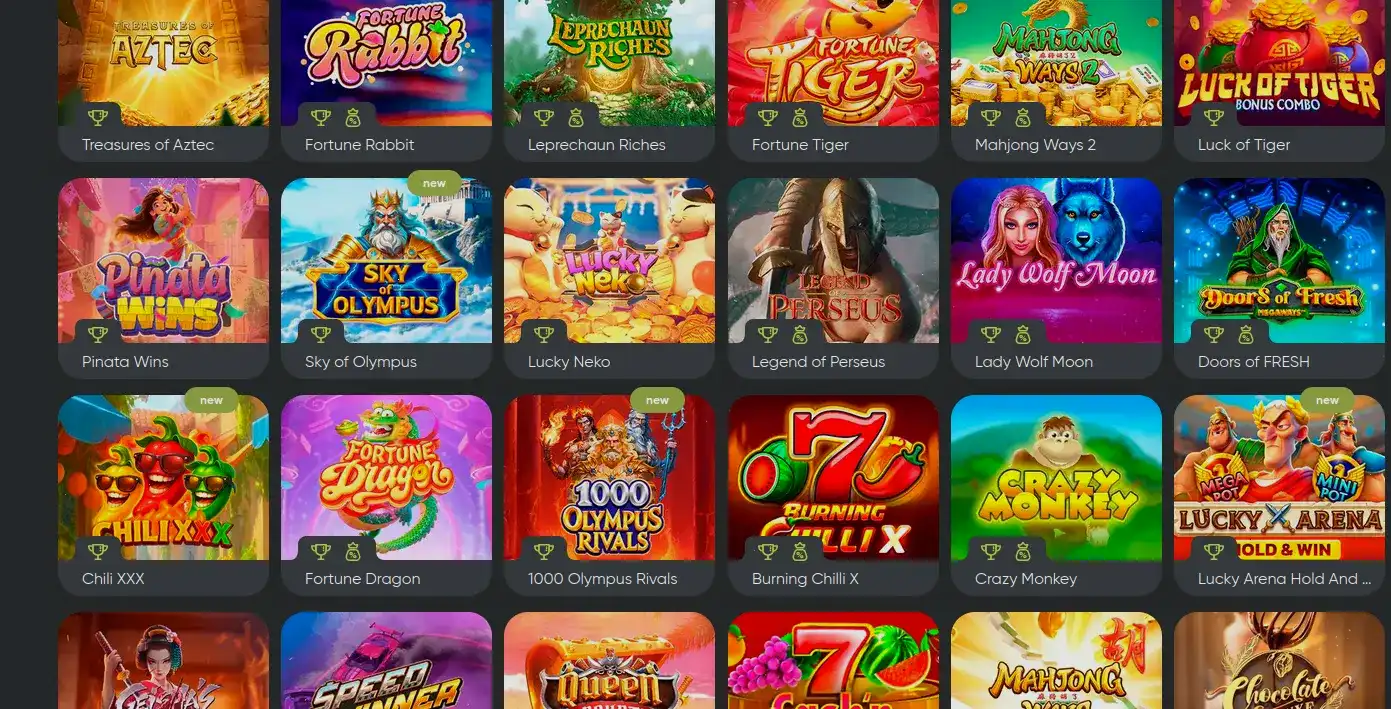 Интерфейс личного кабинета Energy Casino
